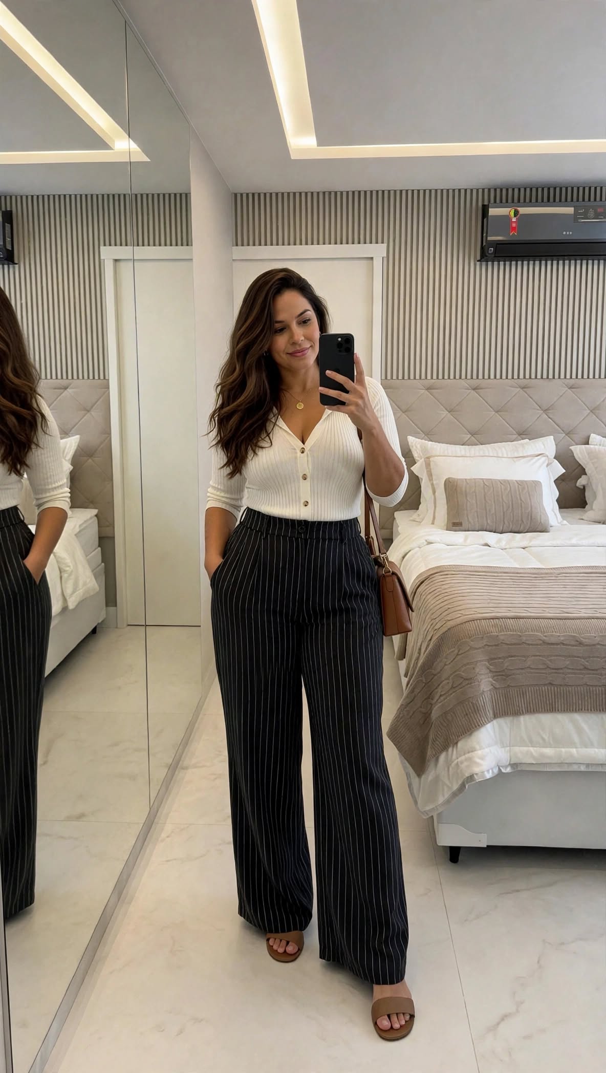 Calça alfaiatada DAZY listrada